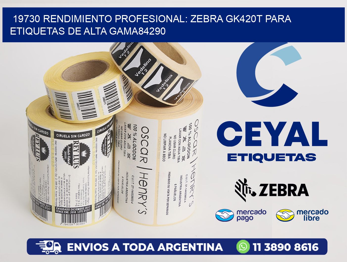 19730 Rendimiento Profesional: Zebra GK420T para Etiquetas de Alta Gama84290