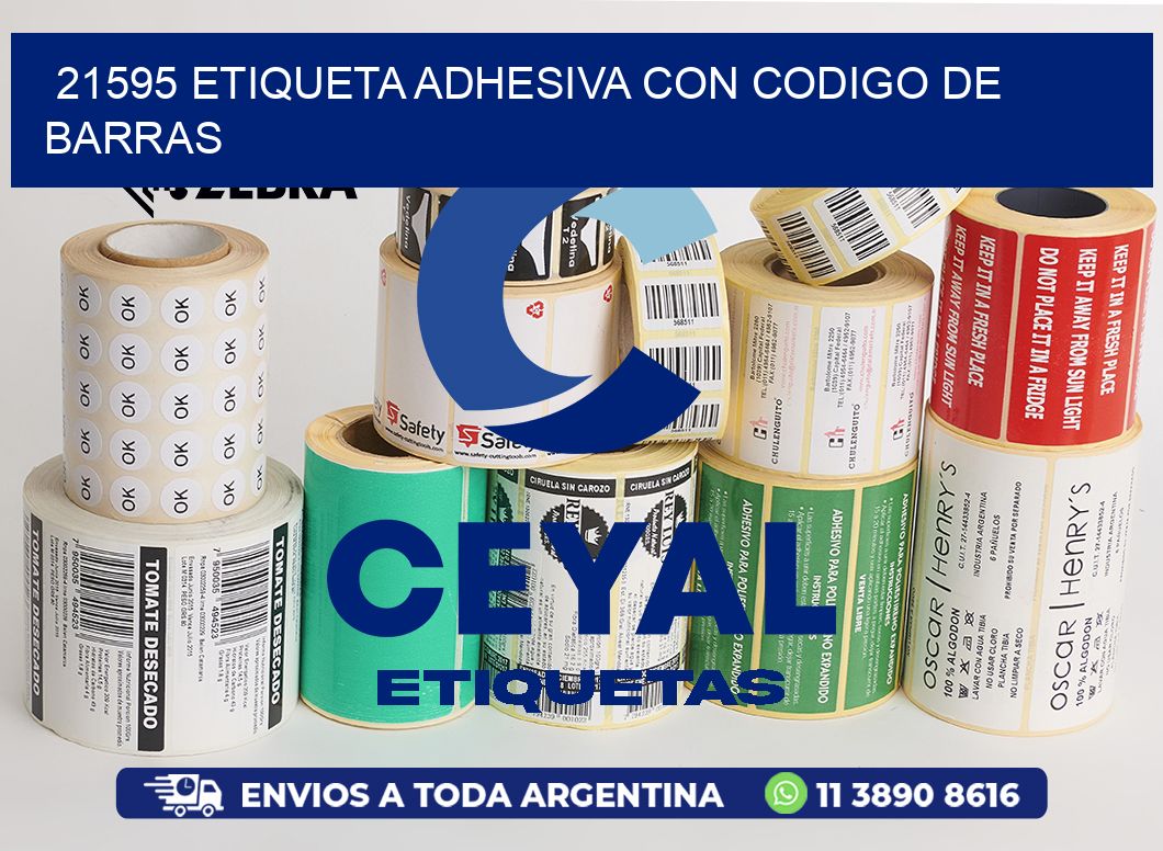 21595 ETIQUETA ADHESIVA CON CODIGO DE BARRAS