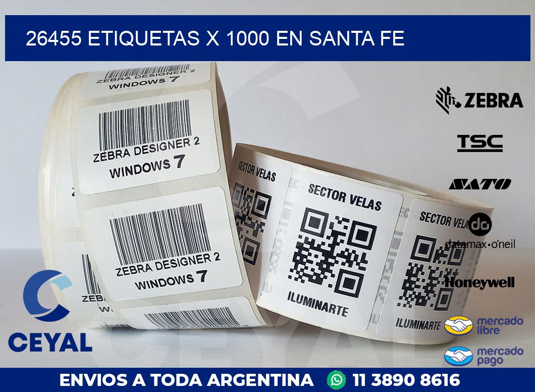26455 ETIQUETAS X 1000 EN SANTA FE