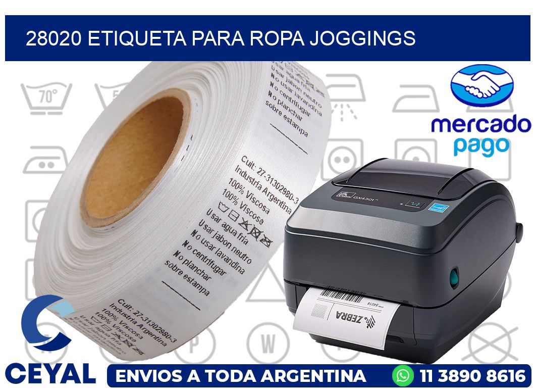 28020 ETIQUETA PARA ROPA JOGGINGS