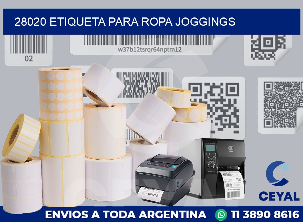 28020 ETIQUETA PARA ROPA JOGGINGS