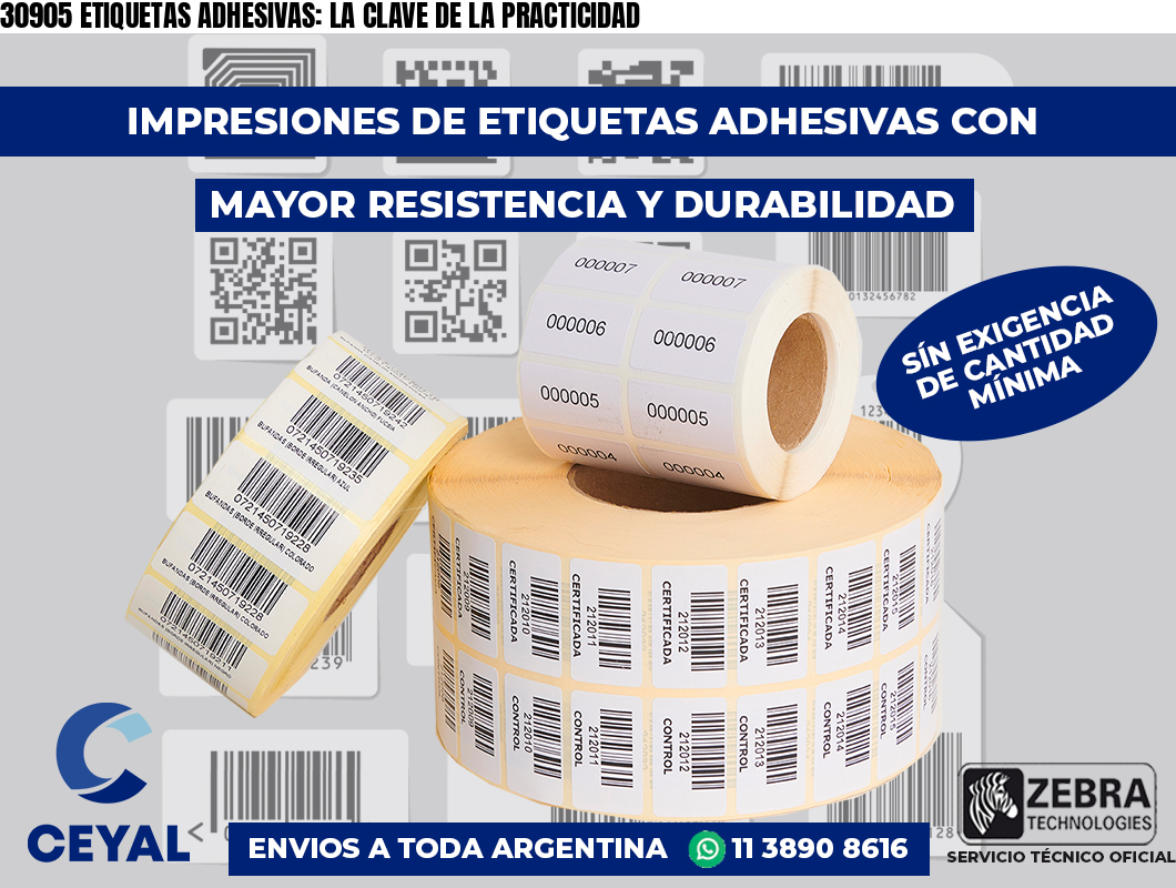 30905 ETIQUETAS ADHESIVAS: LA CLAVE DE LA PRACTICIDAD