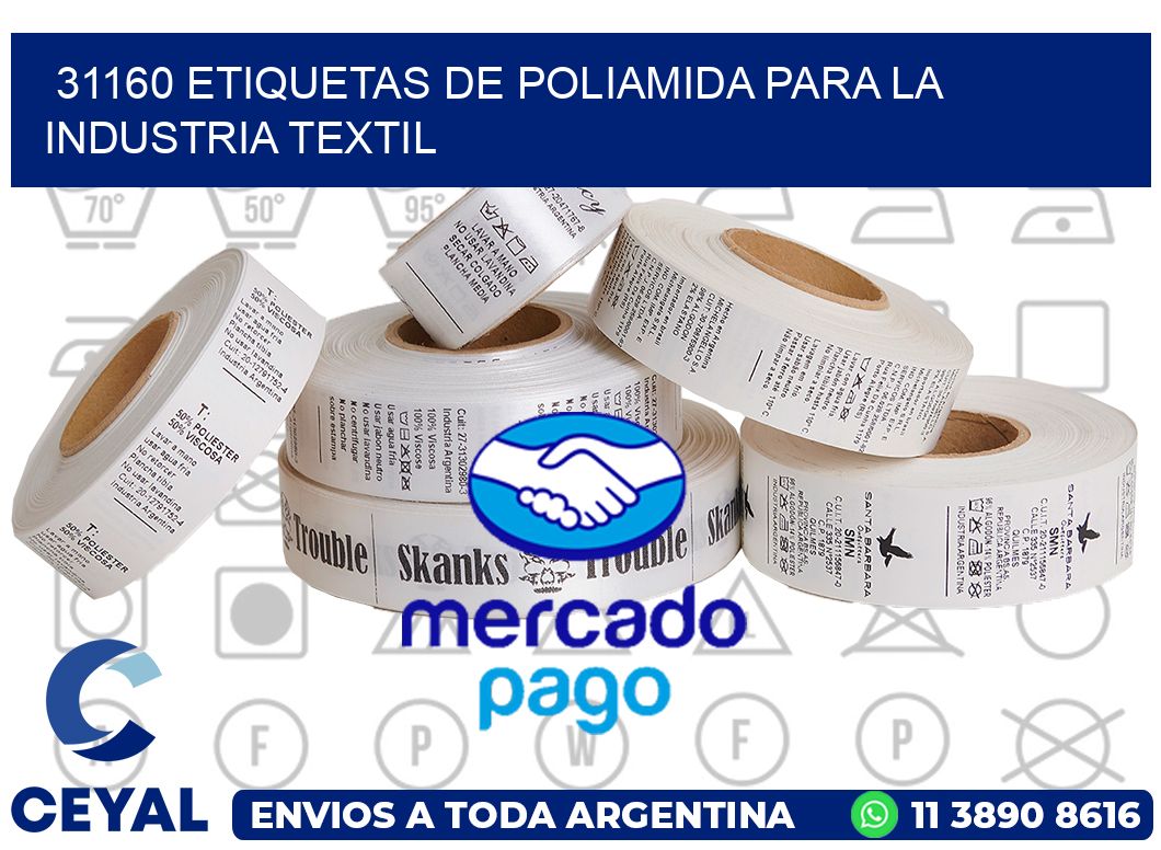 31160 ETIQUETAS DE POLIAMIDA PARA LA INDUSTRIA TEXTIL