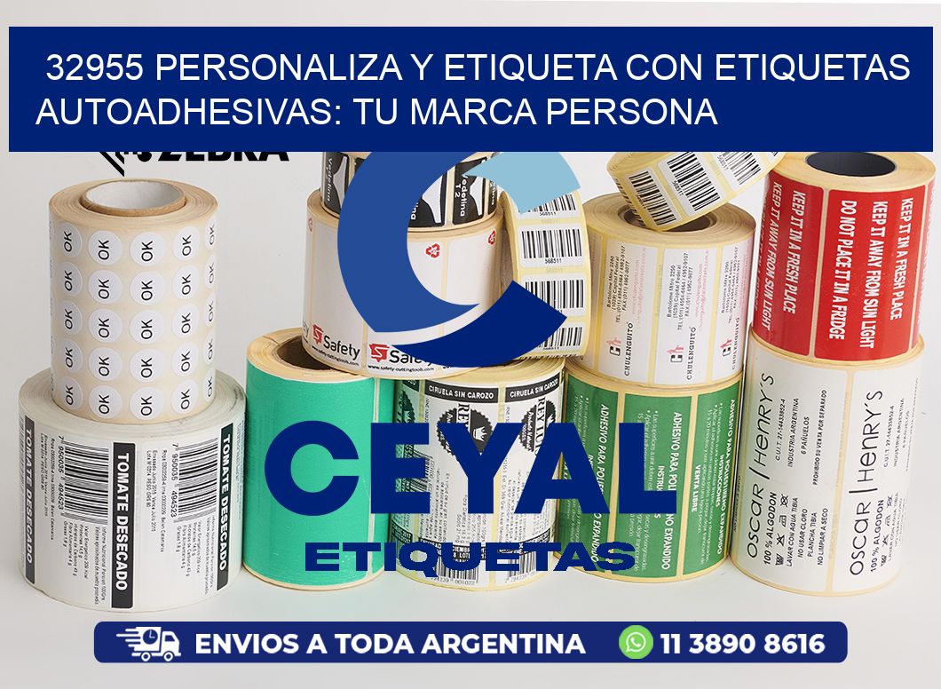 32955 Personaliza y Etiqueta con Etiquetas Autoadhesivas: Tu Marca Persona