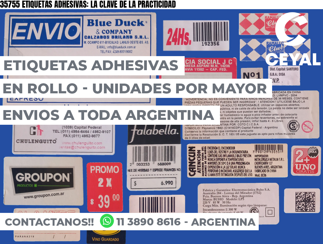 35755 ETIQUETAS ADHESIVAS: LA CLAVE DE LA PRACTICIDAD