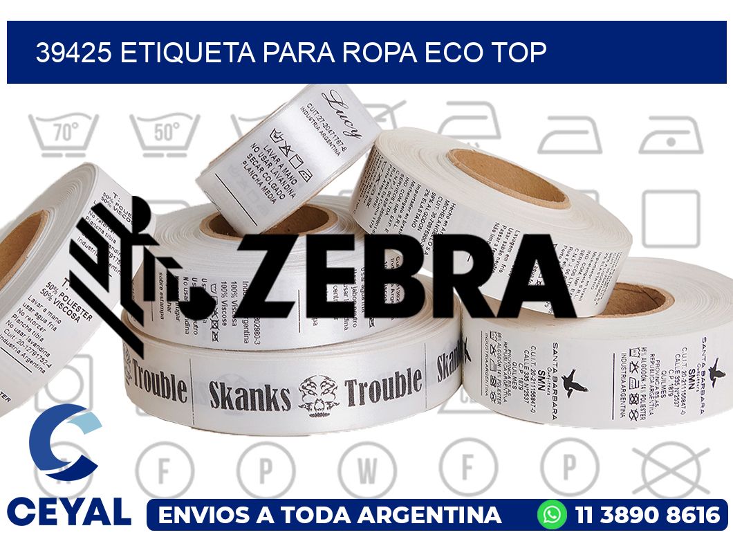 39425 ETIQUETA PARA ROPA ECO TOP