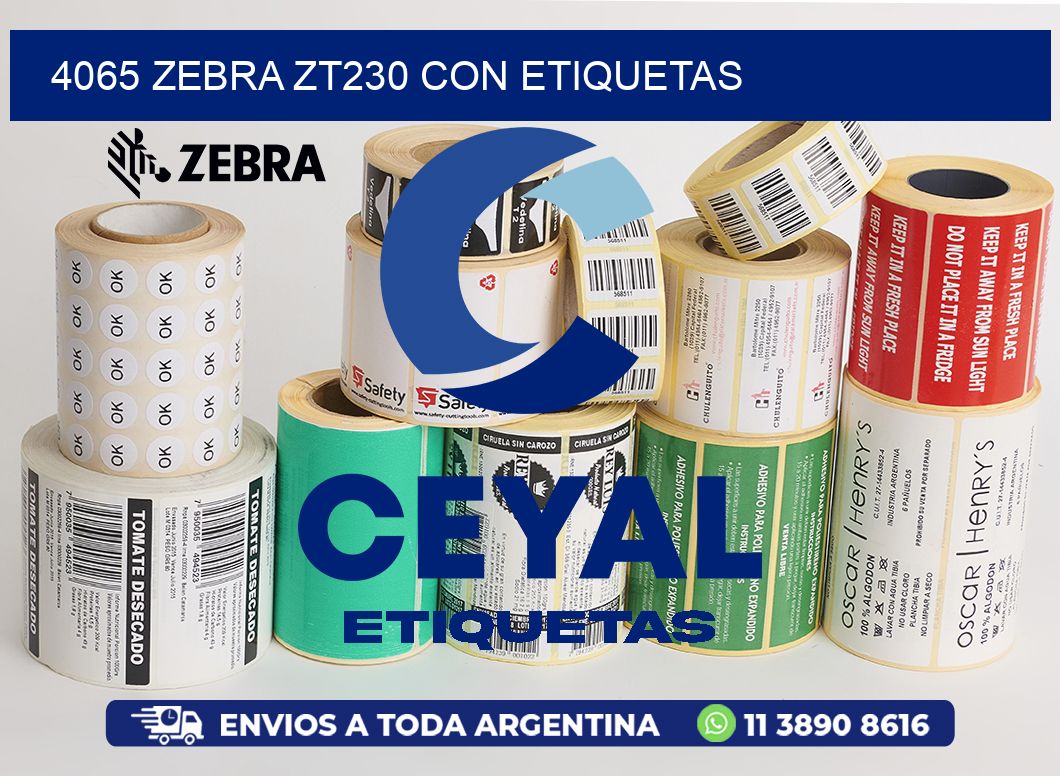 4065 Zebra ZT230 con Etiquetas