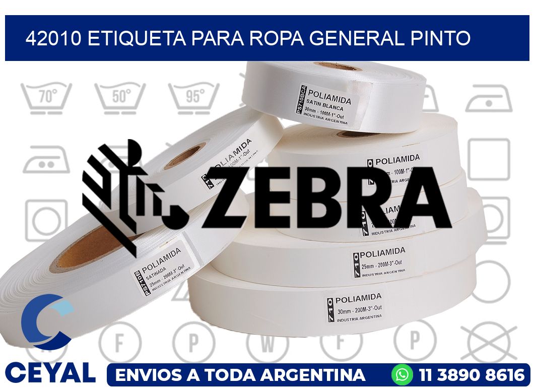 42010 ETIQUETA PARA ROPA GENERAL PINTO