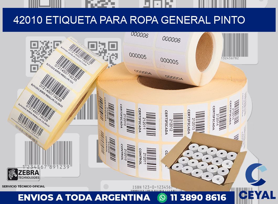 42010 ETIQUETA PARA ROPA GENERAL PINTO