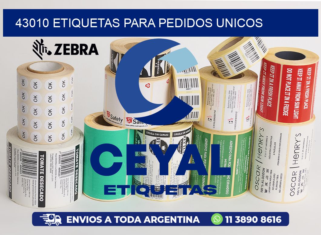 43010 ETIQUETAS PARA PEDIDOS UNICOS