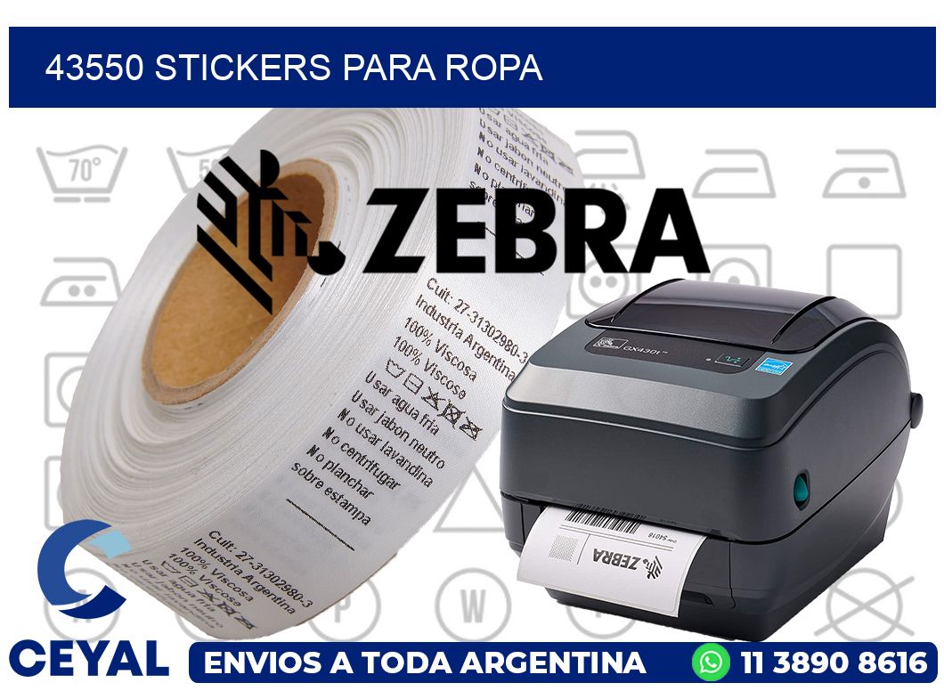43550 STICKERS PARA ROPA