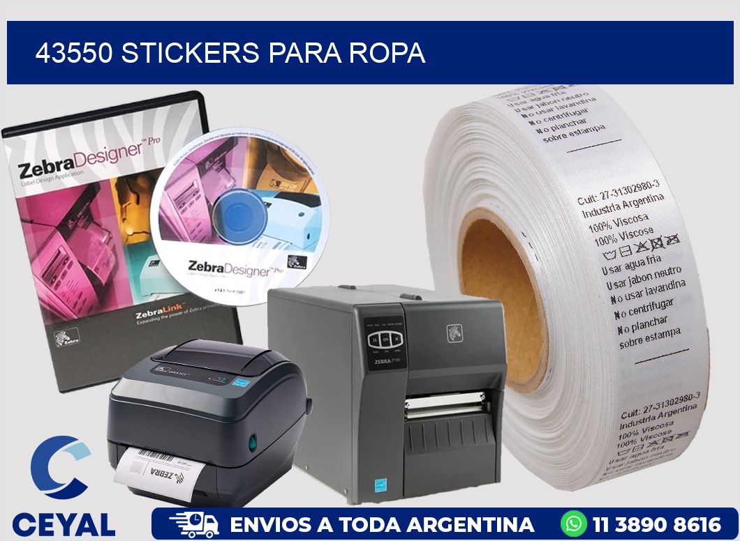 43550 STICKERS PARA ROPA