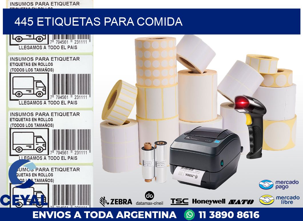445 ETIQUETAS PARA COMIDA