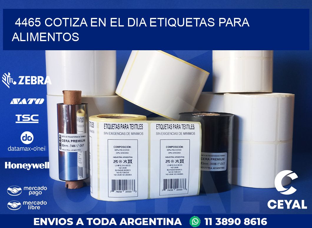 4465 COTIZA EN EL DIA ETIQUETAS PARA ALIMENTOS