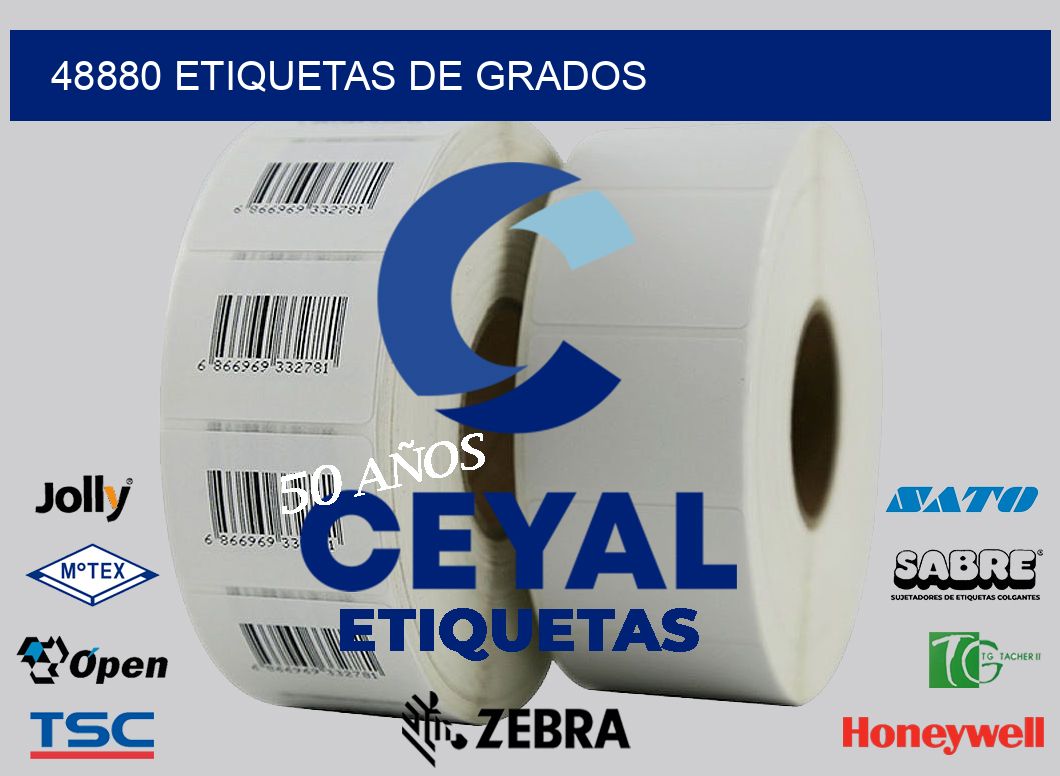 48880 etiquetas de grados