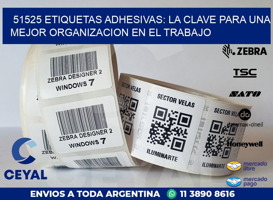 51525 ETIQUETAS ADHESIVAS: LA CLAVE PARA UNA MEJOR ORGANIZACION EN EL TRABAJO