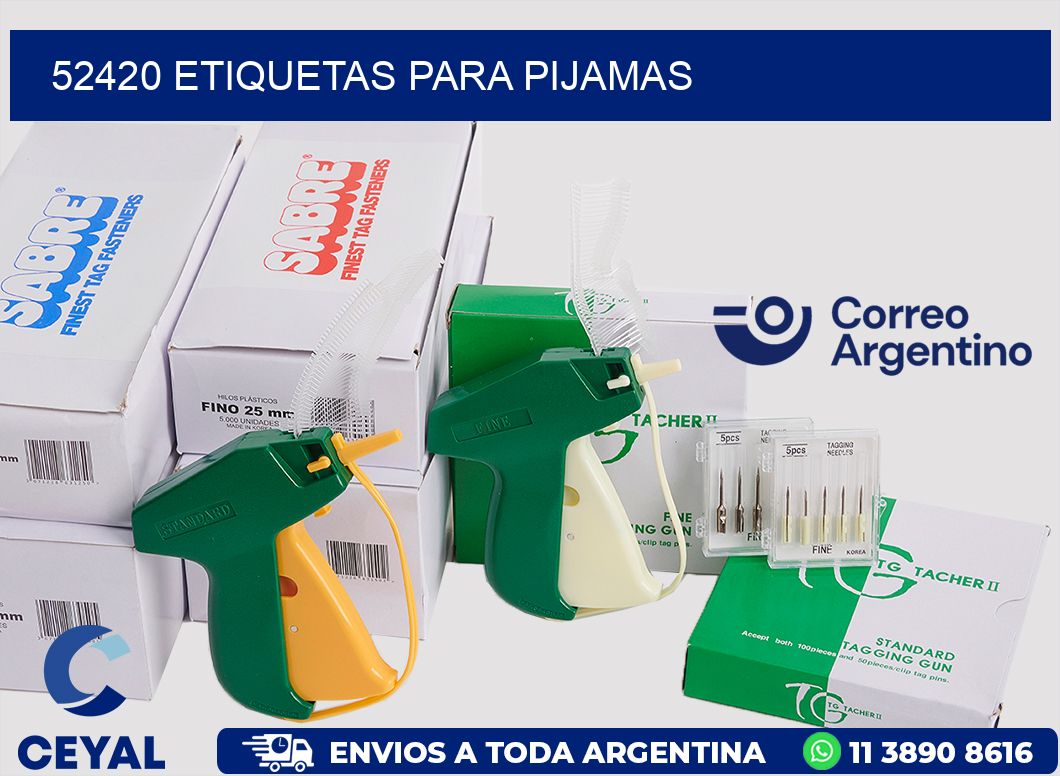 52420 ETIQUETAS PARA PIJAMAS
