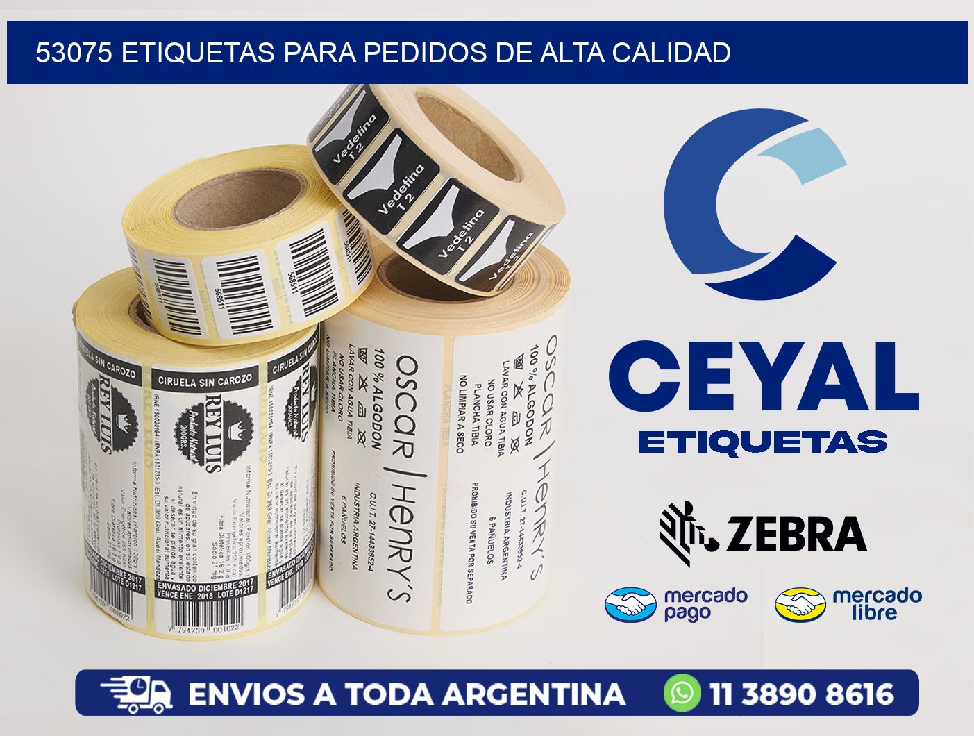 53075 ETIQUETAS PARA PEDIDOS DE ALTA CALIDAD