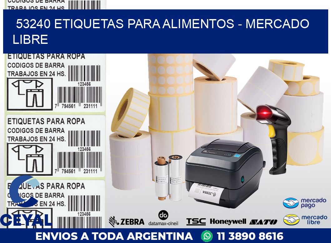 53240 ETIQUETAS PARA ALIMENTOS – MERCADO LIBRE