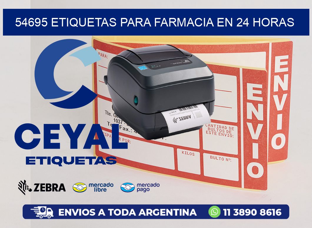 54695 ETIQUETAS PARA FARMACIA EN 24 HORAS