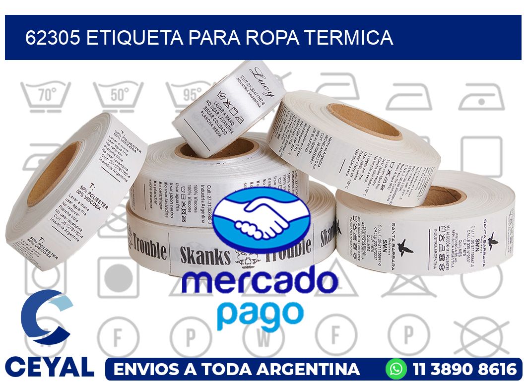 62305 ETIQUETA PARA ROPA TERMICA