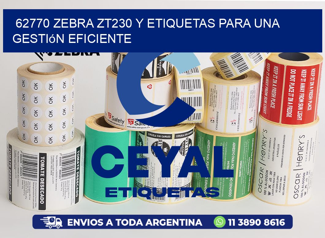 62770 Zebra ZT230 y Etiquetas para una Gestión Eficiente