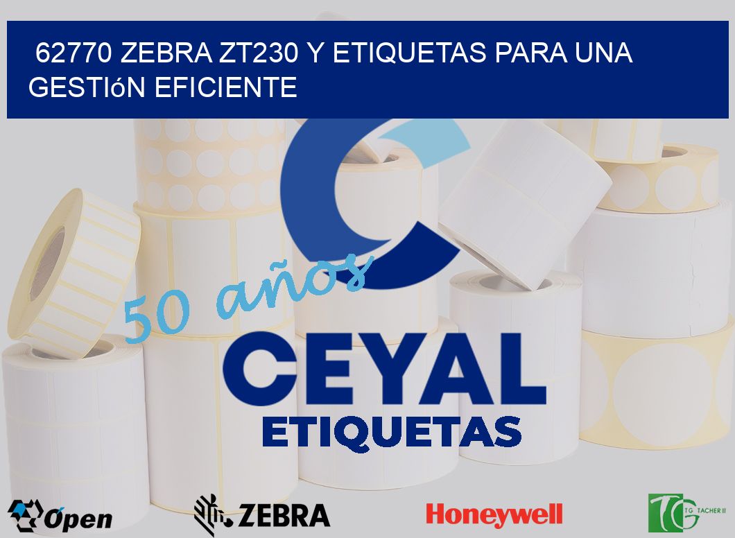 62770 Zebra ZT230 y Etiquetas para una Gestión Eficiente