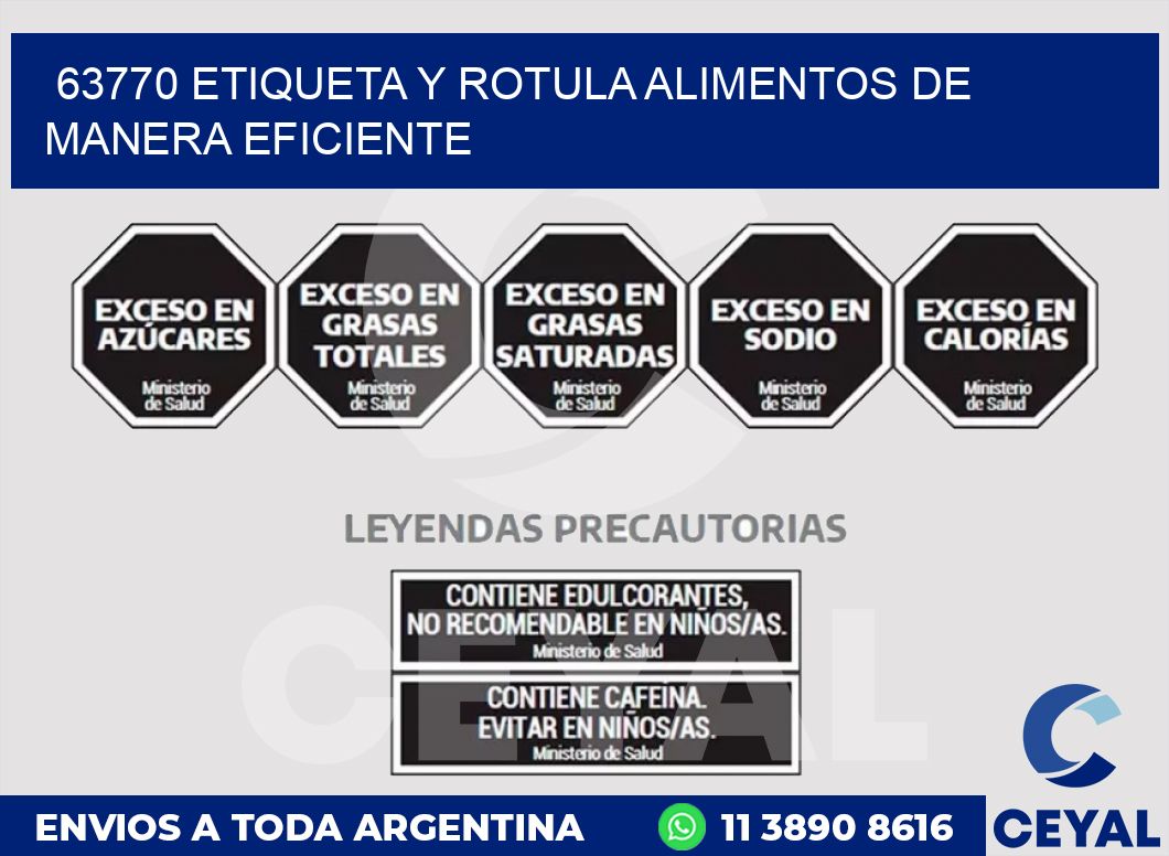 63770 ETIQUETA Y ROTULA ALIMENTOS DE MANERA EFICIENTE