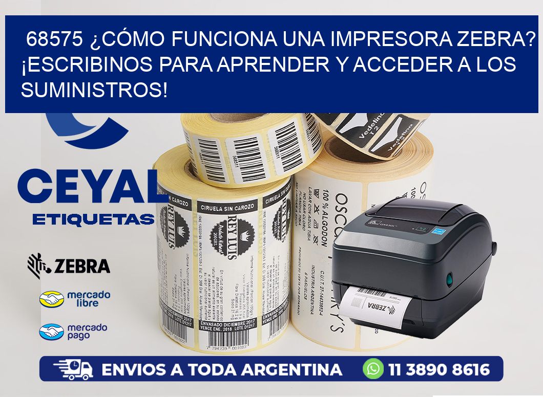 68575 ¿CÓMO FUNCIONA UNA IMPRESORA ZEBRA? ¡ESCRIBINOS PARA APRENDER Y ACCEDER A LOS SUMINISTROS!