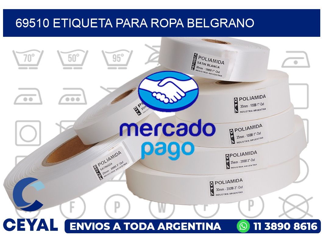 69510 ETIQUETA PARA ROPA BELGRANO