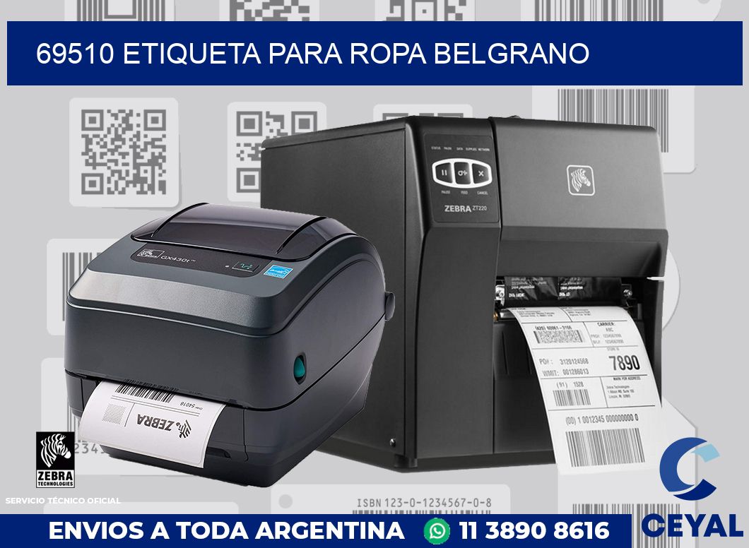 69510 ETIQUETA PARA ROPA BELGRANO
