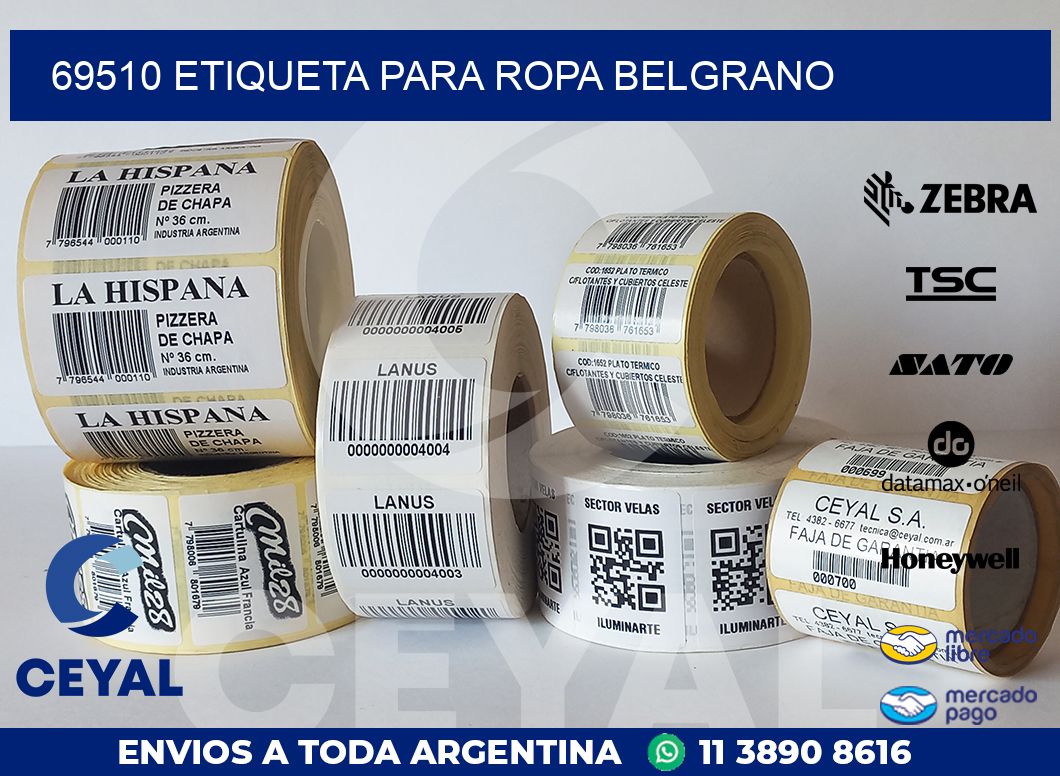69510 ETIQUETA PARA ROPA BELGRANO