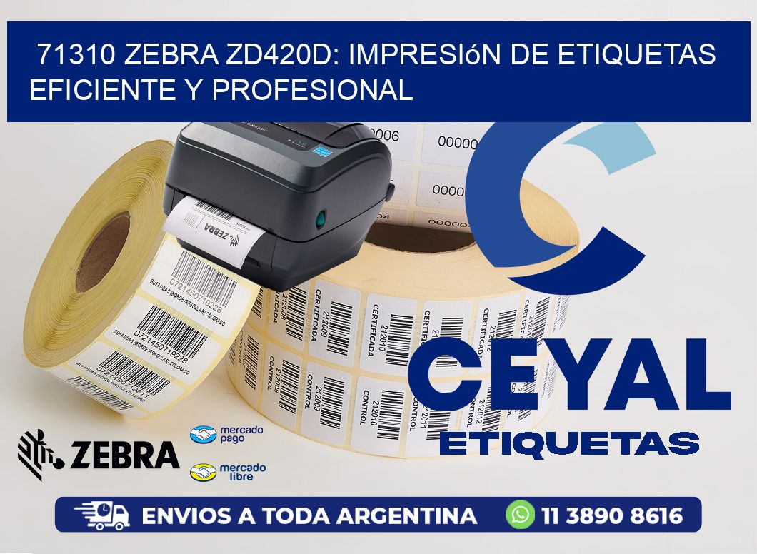 71310 Zebra ZD420D: Impresión de Etiquetas Eficiente y Profesional