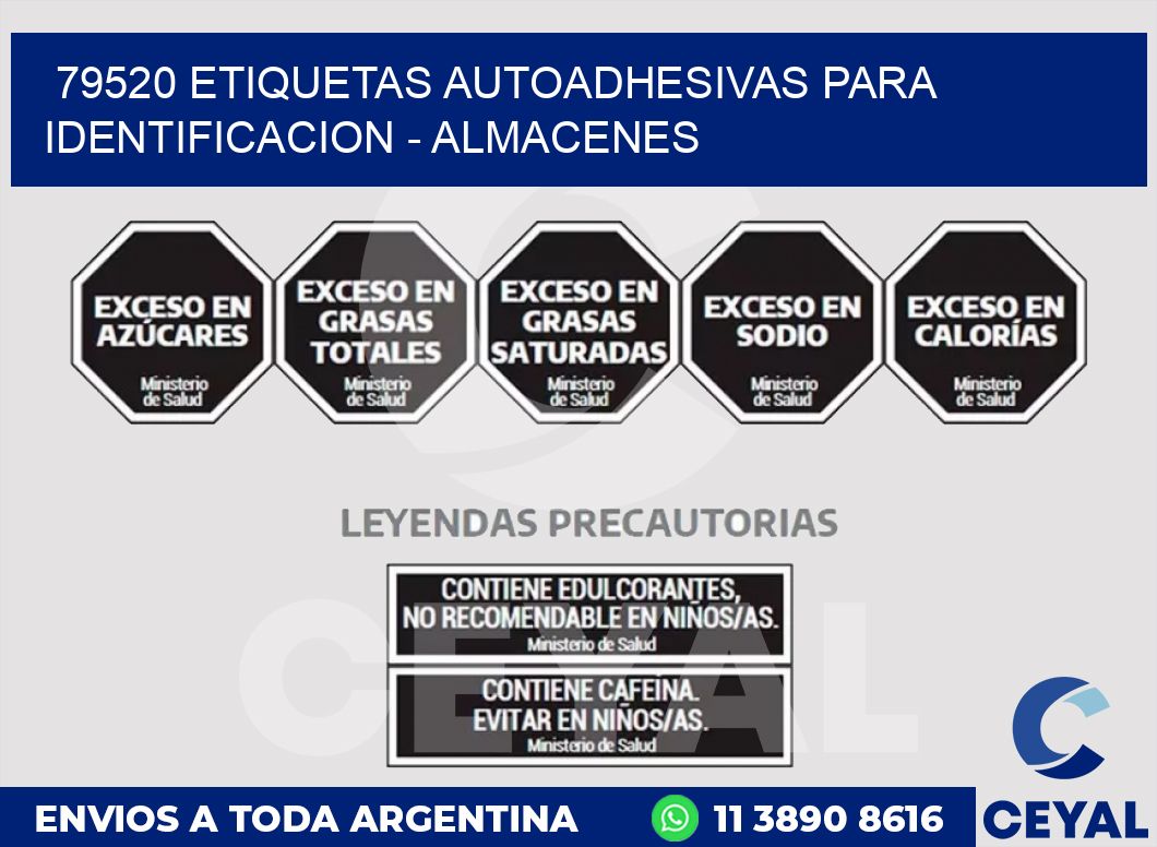 79520 ETIQUETAS AUTOADHESIVAS PARA IDENTIFICACION - ALMACENES