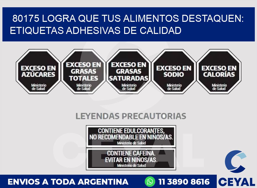 80175 LOGRA QUE TUS ALIMENTOS DESTAQUEN: ETIQUETAS ADHESIVAS DE CALIDAD