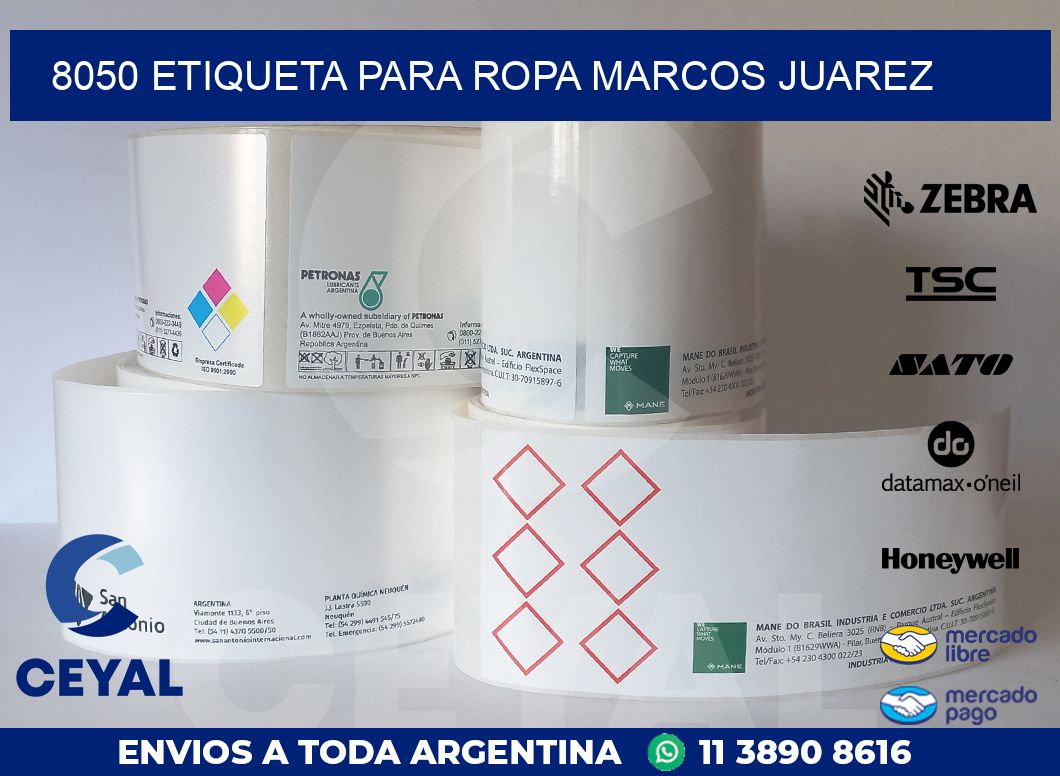 8050 ETIQUETA PARA ROPA MARCOS JUAREZ