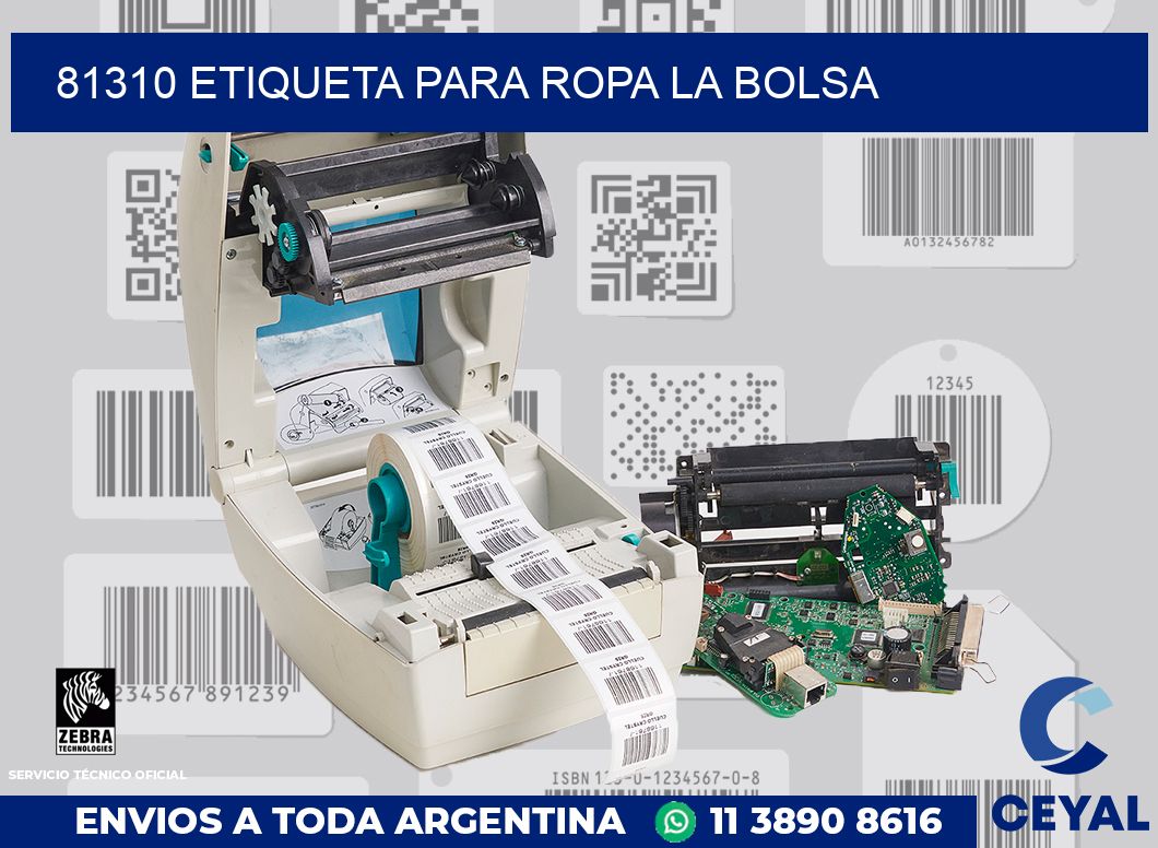 81310 ETIQUETA PARA ROPA LA BOLSA