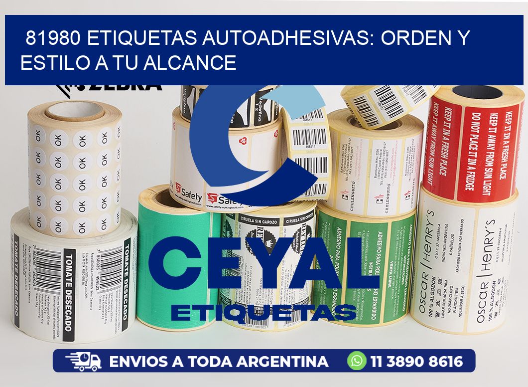 81980 Etiquetas Autoadhesivas: Orden y Estilo a tu Alcance