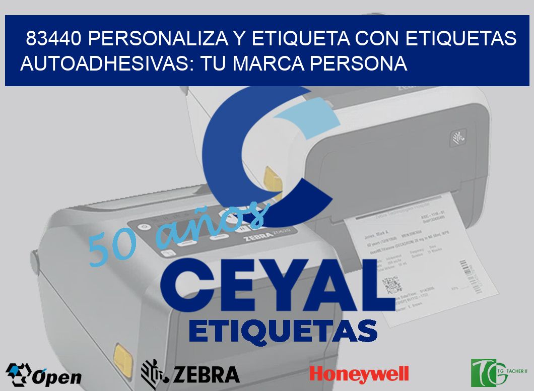 83440 Personaliza y Etiqueta con Etiquetas Autoadhesivas: Tu Marca Persona