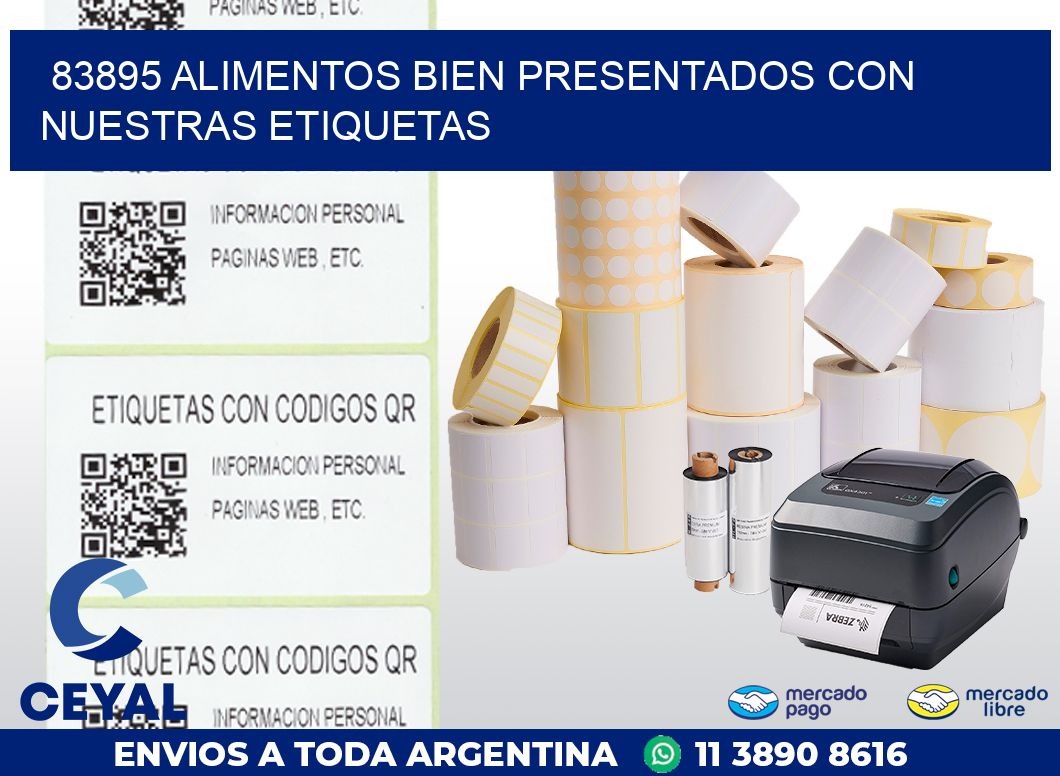 83895 ALIMENTOS BIEN PRESENTADOS CON NUESTRAS ETIQUETAS