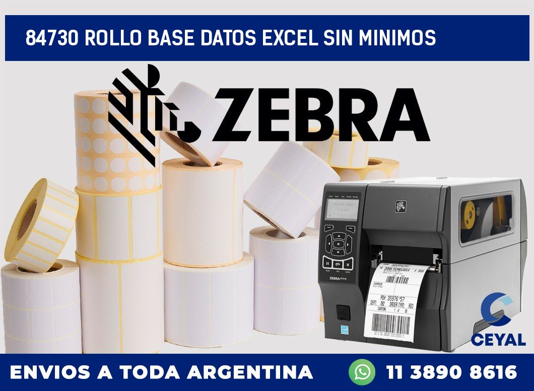 84730 rollo base datos excel sin minimos