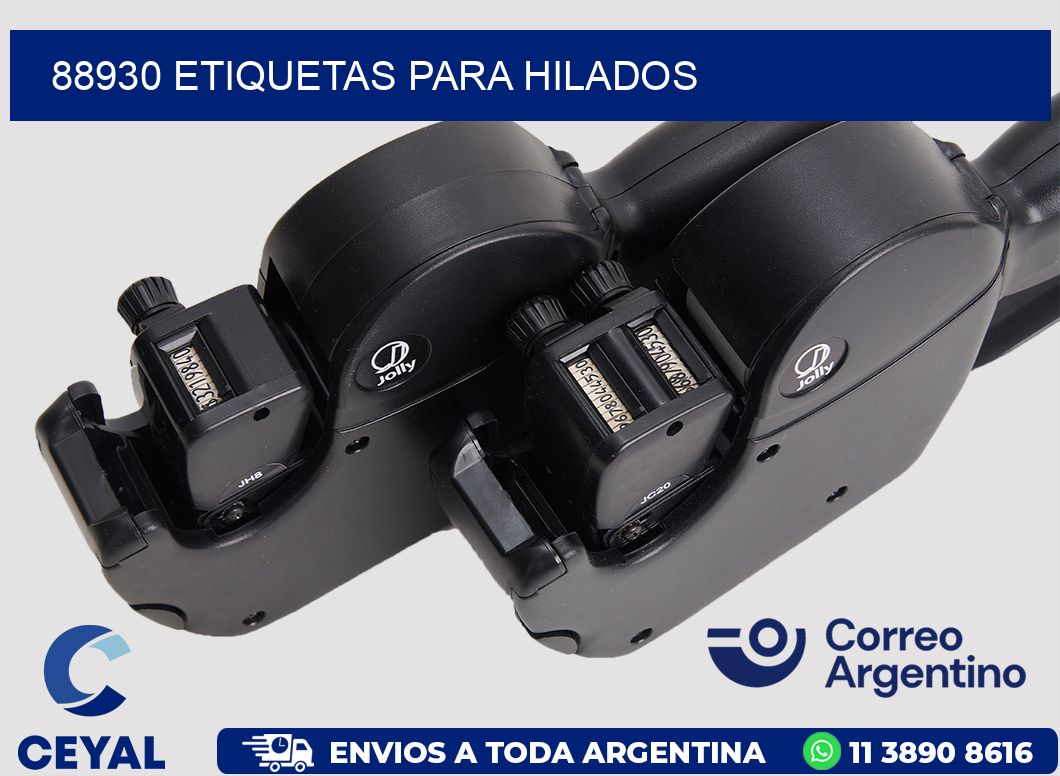 88930 ETIQUETAS PARA HILADOS