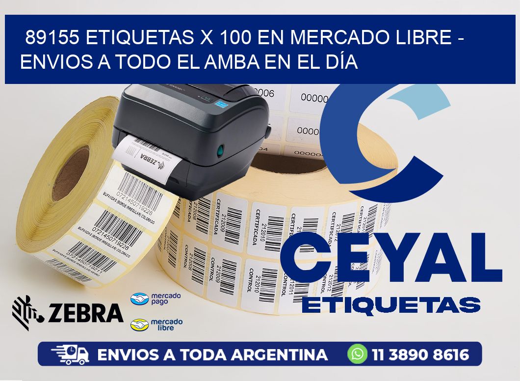 89155 ETIQUETAS X 100 EN MERCADO LIBRE - ENVIOS A TODO EL AMBA EN EL DÍA