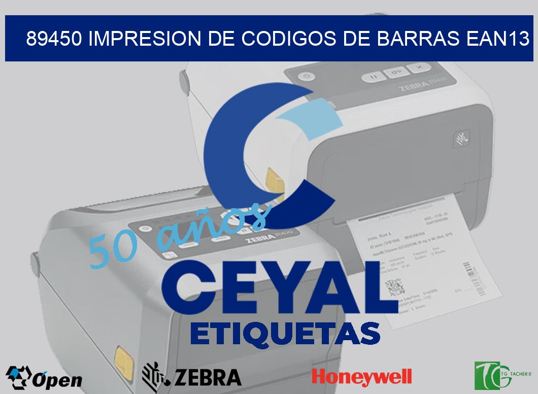89450 IMPRESION DE CODIGOS DE BARRAS EAN13