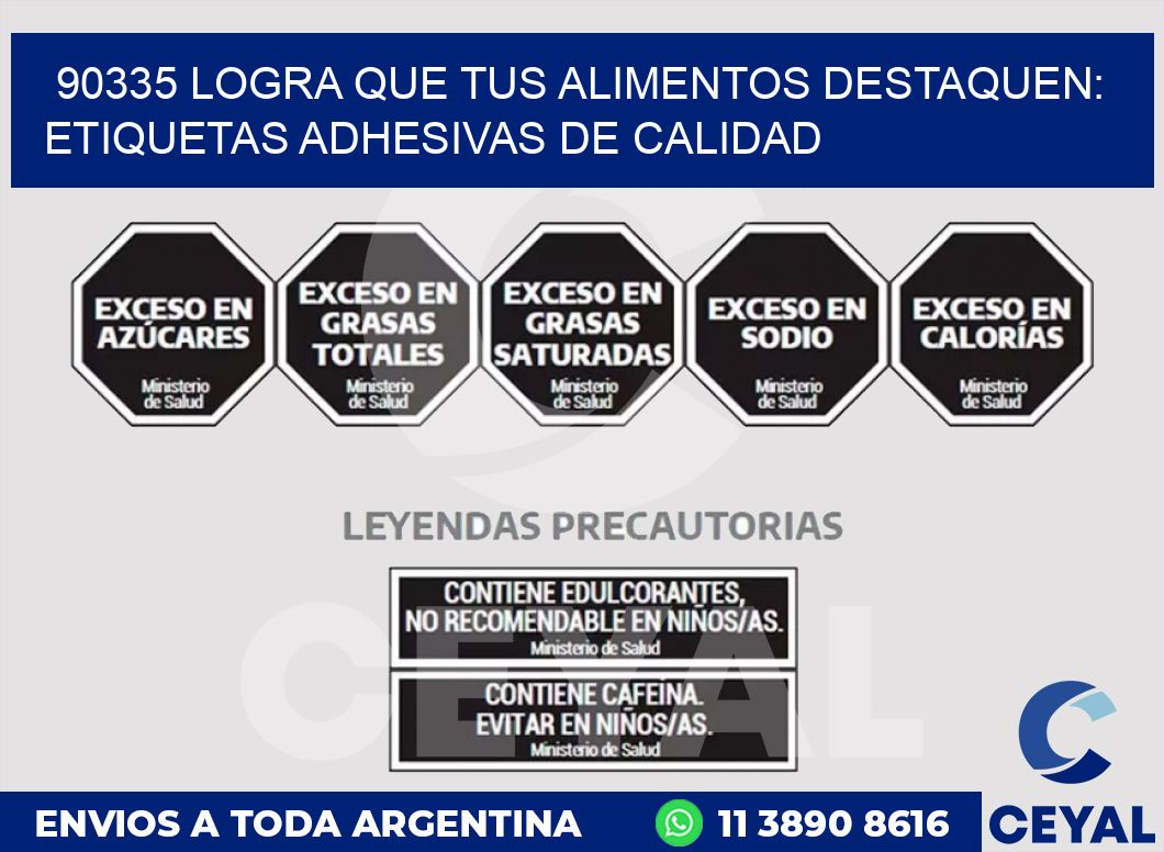 90335 LOGRA QUE TUS ALIMENTOS DESTAQUEN: ETIQUETAS ADHESIVAS DE CALIDAD