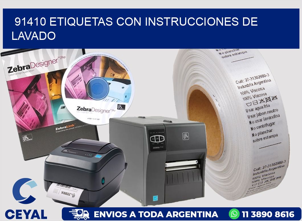 91410 ETIQUETAS CON INSTRUCCIONES DE LAVADO
