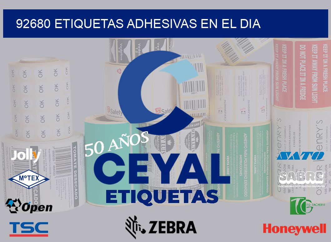 92680 ETIQUETAS ADHESIVAS EN EL DIA