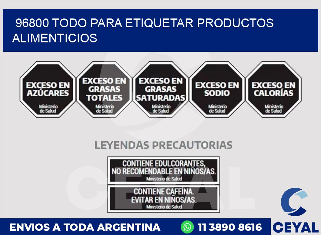 96800 TODO PARA ETIQUETAR PRODUCTOS ALIMENTICIOS
