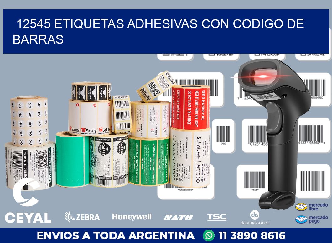 12545 ETIQUETAS ADHESIVAS CON CODIGO DE BARRAS