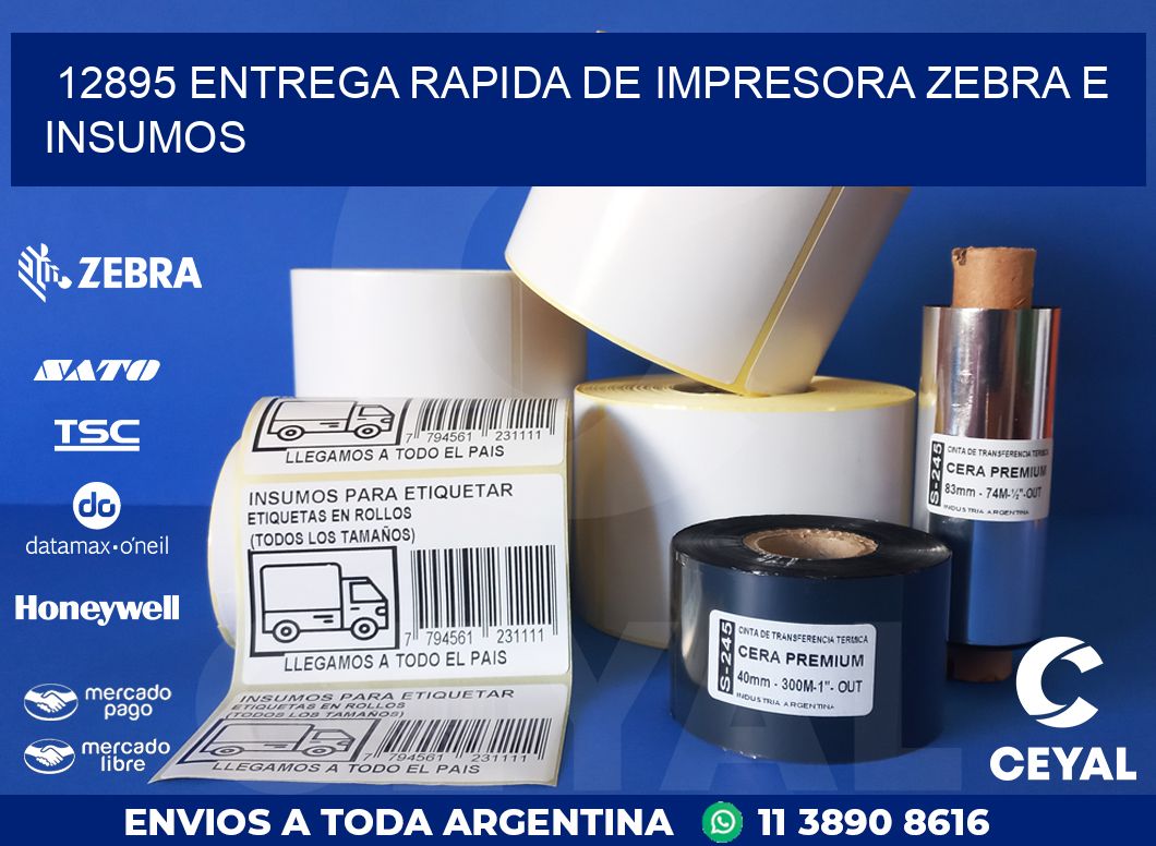 12895 ENTREGA RAPIDA DE IMPRESORA ZEBRA E INSUMOS